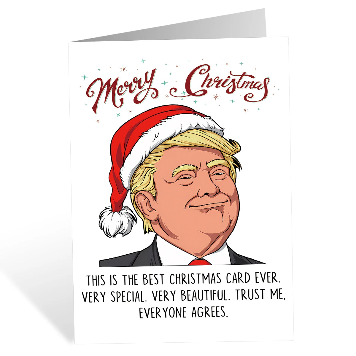 Festive Trump Christmas Card: The Best Christmas Card Ever, Christmas Gift for Family and Friends, Merry Christmas Greeting Card