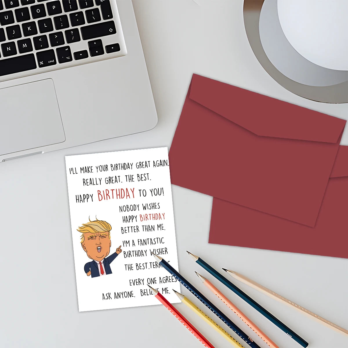 American Trump Hilarious Birthday Card - Creative Greeting Card with Envelope