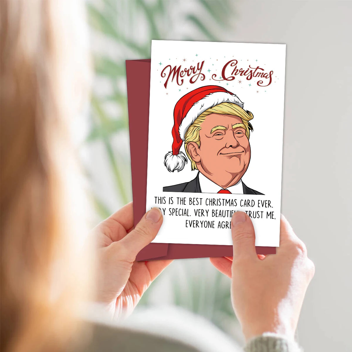 Festive Trump Christmas Card: The Best Christmas Card Ever, Christmas Gift for Family and Friends, Merry Christmas Greeting Card