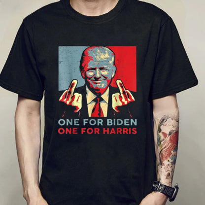 Make America Great Again (MAGA) Middle Finger & ‘I’ll Be Back’ Donald Trump Graphic T-Shirts for Men and Women – Republican Casual Tees