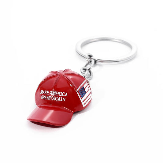 Red Hat Trump Keychain - Freedom "MAKE AMERICA GREAT AGAIN" Key Ring