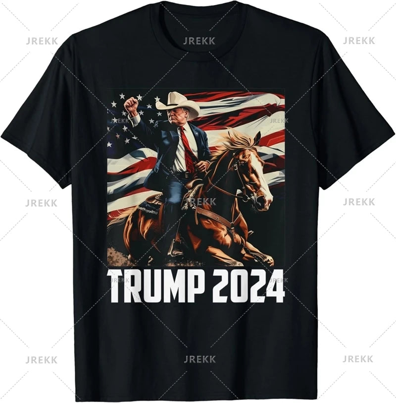 Donald Trump 2024 T-Shirt - American President Election Campaign, Unisex Oversized Short Sleeve Tee