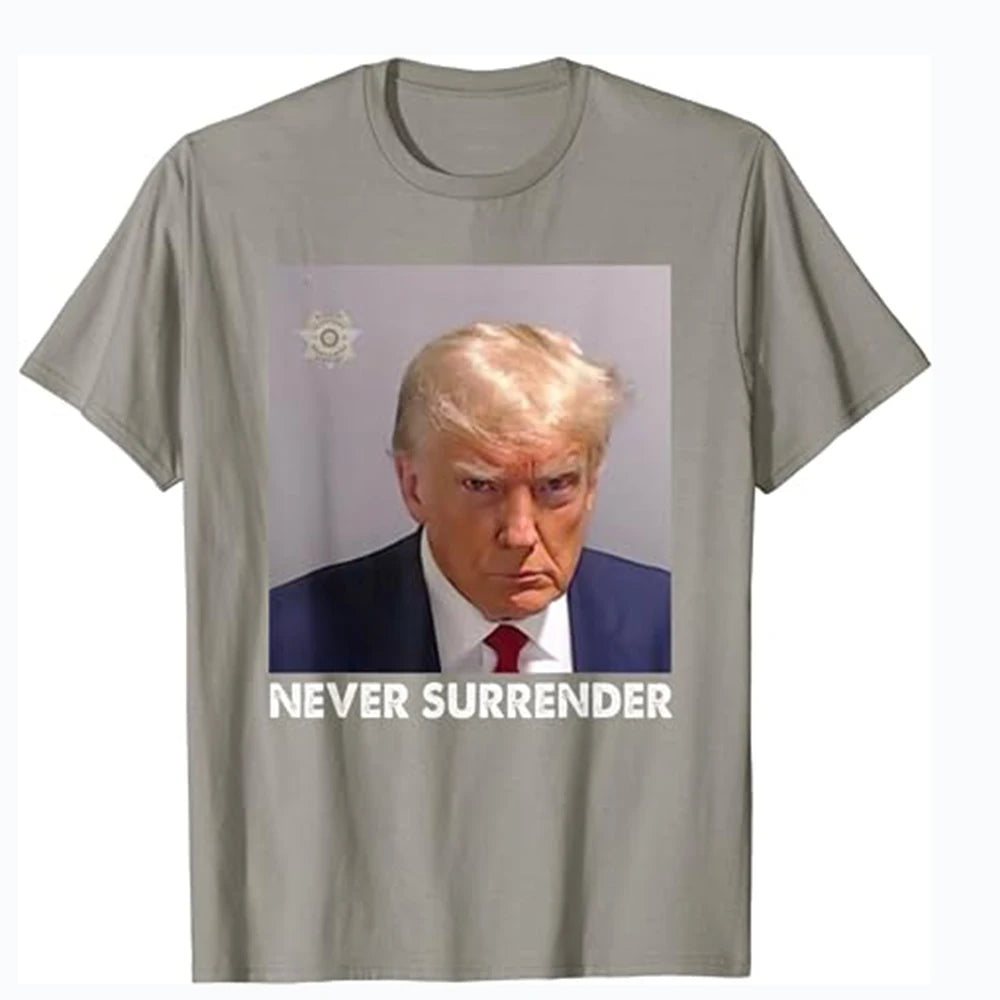 Donald Trump "Never Surrender" Mug Shot T-Shirt