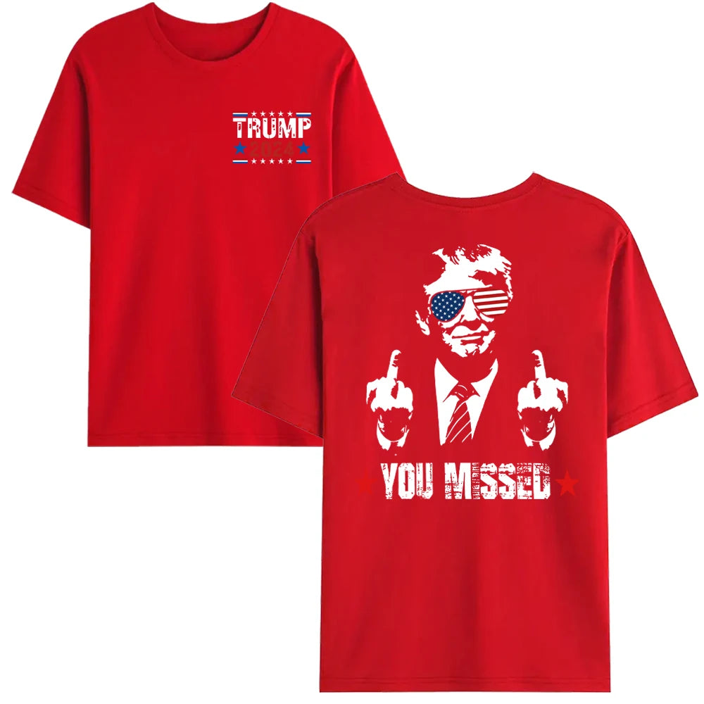 You Missed Trump 2024 T-shirt - US American Flag Design