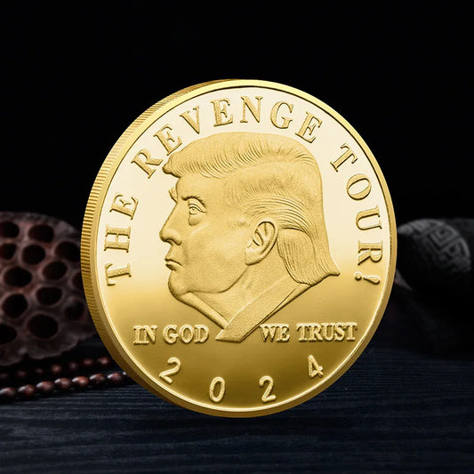 Creative President Donald Trump Silver Gold Plated EAGLE Commemorative Coin Donald J Trump Of US President THE REVENGE TOUR Coin