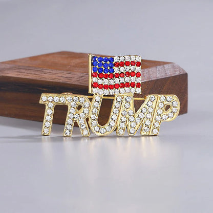 Trump USA Brooch Pin – Classic Zinc Alloy Patriotic Lapel Pin