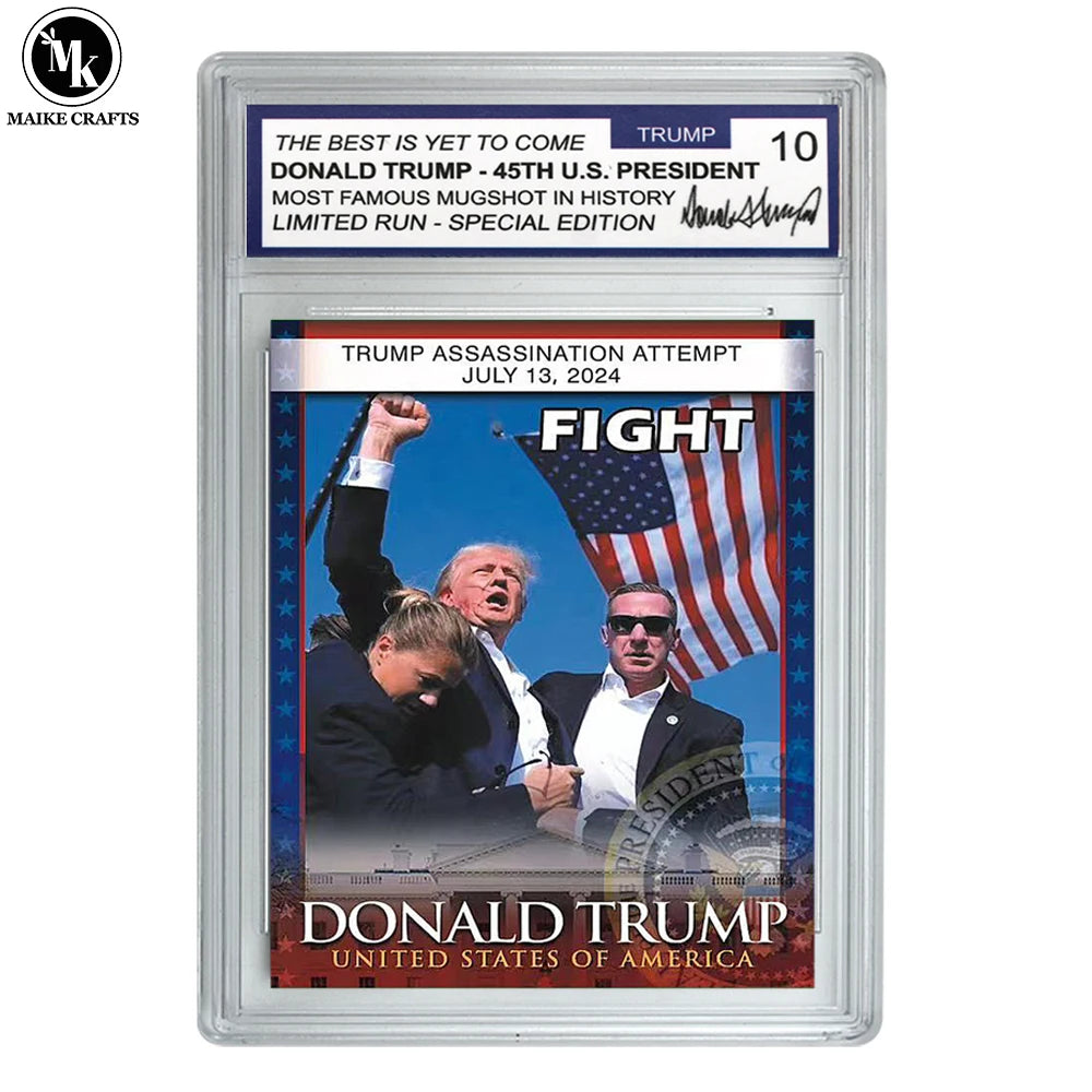 2024 US President Donald Trump Assassination Failure Rating Card – Collectible Commemorative Card for Supporters, Patriotic Gift