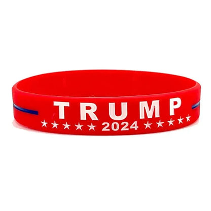 Trump 2024 Silicone Bracelet – Campaign Wristband, Election Merchandise & Inspirational Voter Gift