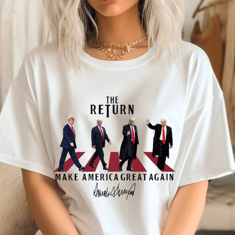 2024 "Make America Great Again" Graphic T-Shirt - Support the Return of Trump with This Bold Design