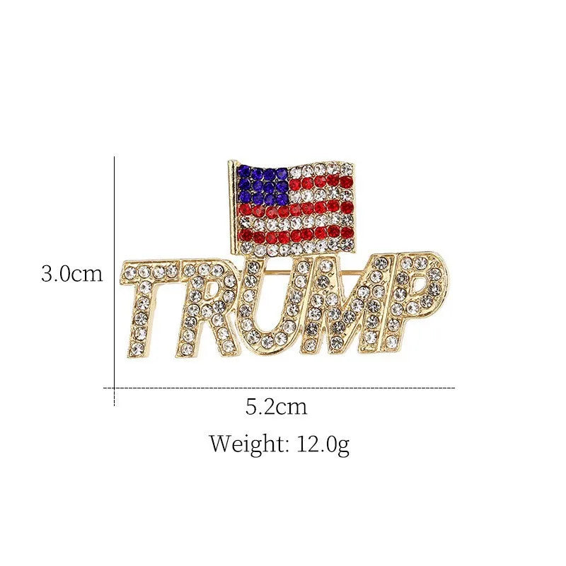 Trump USA Brooch Pin – Classic Zinc Alloy Patriotic Lapel Pin