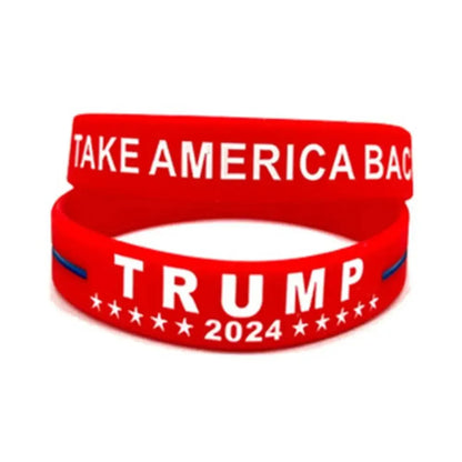 Trump 2024 Silicone Bracelet – Campaign Wristband, Election Merchandise & Inspirational Voter Gift