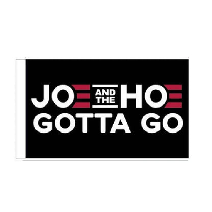 Joe and the Hoe Gotta Go MAGA Trump 2024 Flag - Outdoor Decor, 90x150cm Polyester