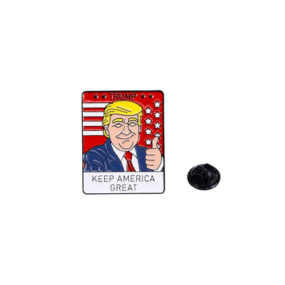 Trump USA Brooch Pin – Classic Zinc Alloy Patriotic Lapel Pin