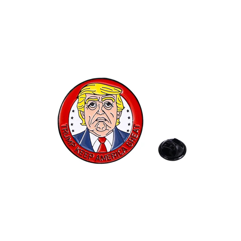 Trump USA Brooch Pin – Classic Zinc Alloy Patriotic Lapel Pin