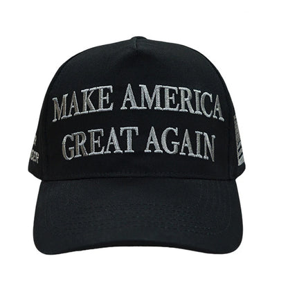 Dark MAGA Hat – All Black Trump 45/47th USA Embroidered Baseball Cap, Adjustable 'Never Surrender' Trump Hat