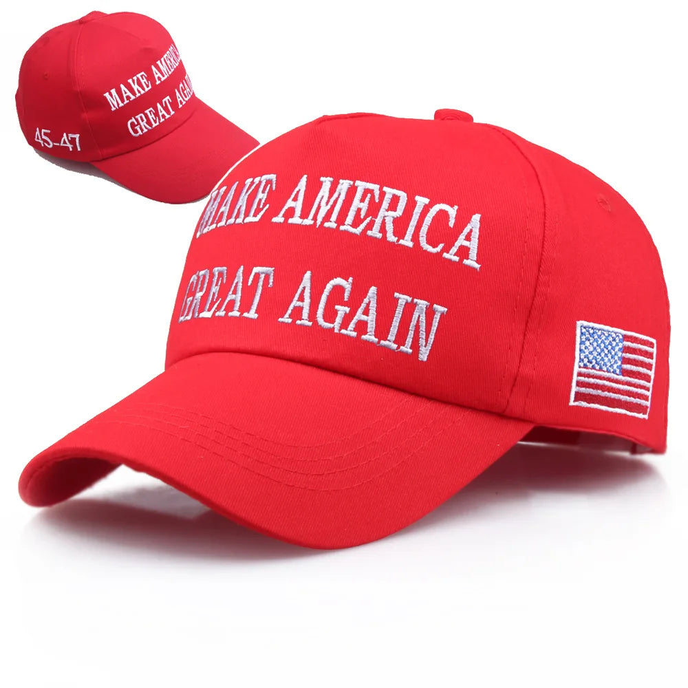 Dark MAGA Hat – All Black Trump 45/47th USA Embroidered Baseball Cap, Adjustable 'Never Surrender' Trump Hat