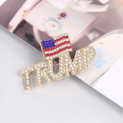 Trump USA Brooch Pin – Classic Zinc Alloy Patriotic Lapel Pin