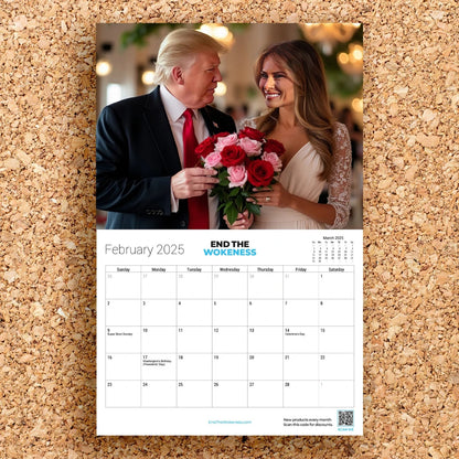 Trump 2025 Wall Calendar - Funny Monthly Hanging Planner, Inspirational Gift for Trump Supporters