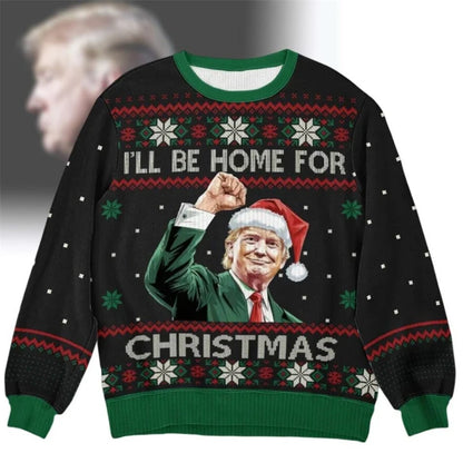 Donald Trump 3D Print Christmas Sweatshirt - Funny Christmas Design