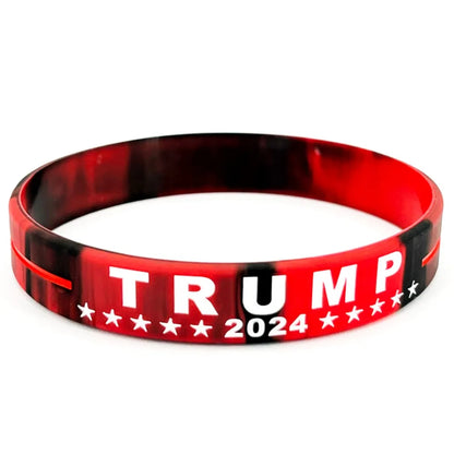 Trump 2024 Silicone Bracelet – Campaign Wristband, Election Merchandise & Inspirational Voter Gift