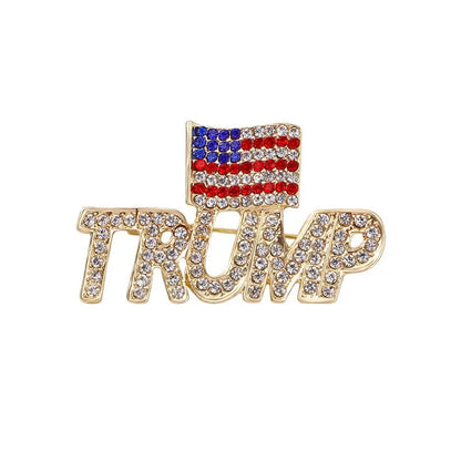 Trump USA Brooch Pin – Classic Zinc Alloy Patriotic Lapel Pin