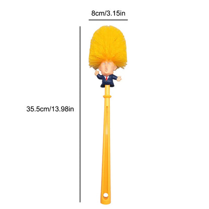 Donald Trump Toilet Cleaning Brush – Funny Trump Bathroom Brush with Holder, Novelty Gift for Bathroom Cleaning