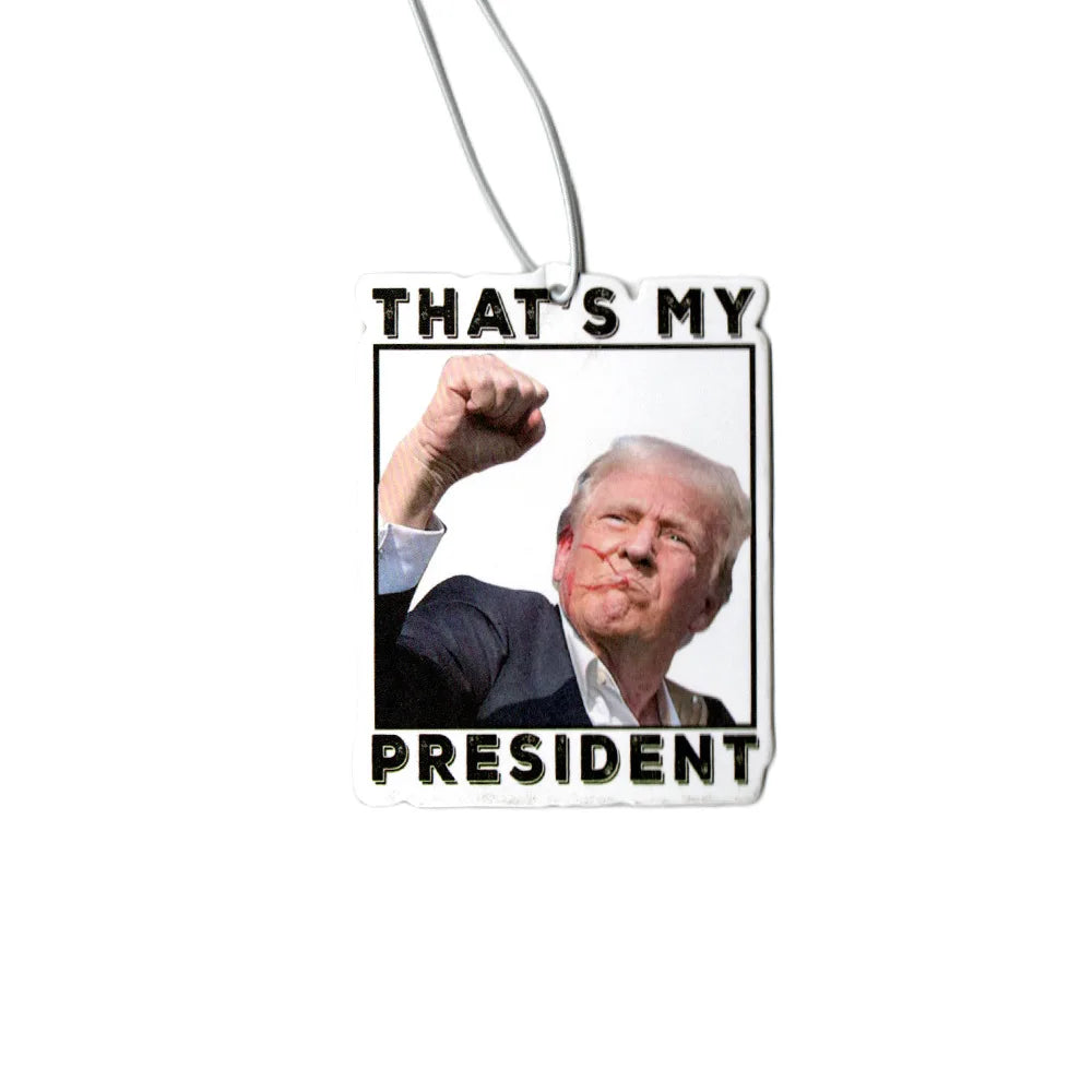 Funny Donald Trump Car Air Freshener – Hanging Rearview Mirror Perfume Absorber, JDM Auto Accessories, Solid Paper Freshener