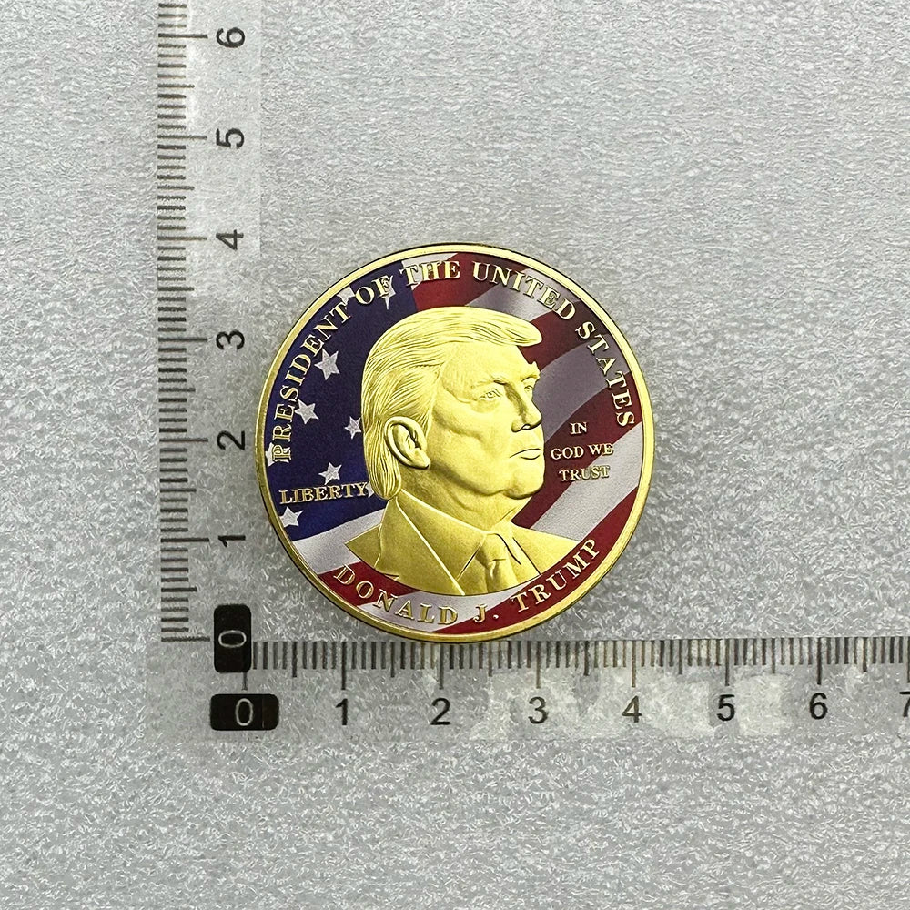 Donald Trump 2024 Commemorative Coin – Zinc Alloy, Anti-Rust, Micro-Embossed Coin, Collector’s Edition Gift