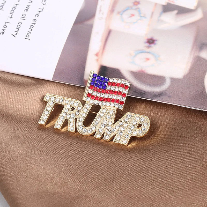 Trump USA Brooch Pin – Classic Zinc Alloy Patriotic Lapel Pin