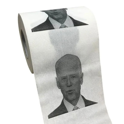 Joe Biden Novelty Toilet Paper Roll – Funny Bathroom Gift, 2-Ply Toilet Tissue featuring Joe Biden Pattern