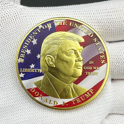 Donald Trump 2024 Commemorative Coin – Zinc Alloy, Anti-Rust, Micro-Embossed Coin, Collector’s Edition Gift