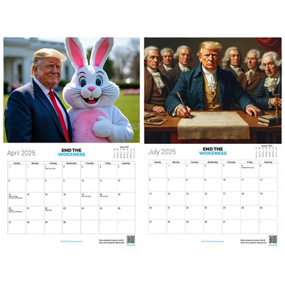 Trump 2025 Wall Calendar - Funny Monthly Hanging Planner, Inspirational Gift for Trump Supporters