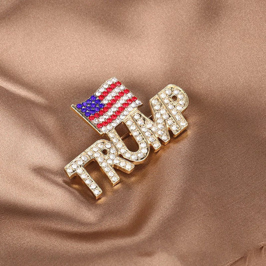 Trump USA Brooch Pin – Classic Zinc Alloy Patriotic Lapel Pin