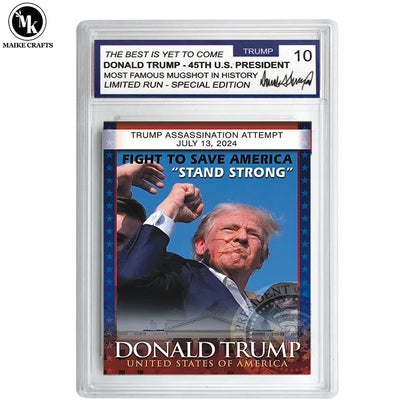 2024 US President Donald Trump Assassination Failure Rating Card – Collectible Commemorative Card for Supporters, Patriotic Gift