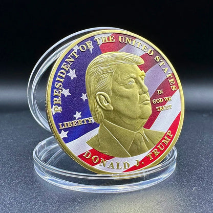 Donald Trump 2024 Commemorative Coin – Zinc Alloy, Anti-Rust, Micro-Embossed Coin, Collector’s Edition Gift