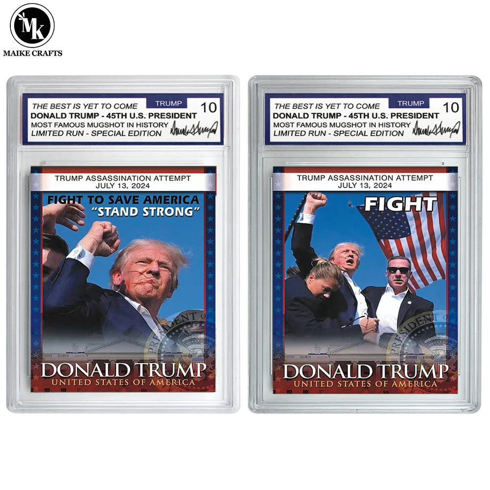 2024 US President Donald Trump Assassination Failure Rating Card – Collectible Commemorative Card for Supporters, Patriotic Gift