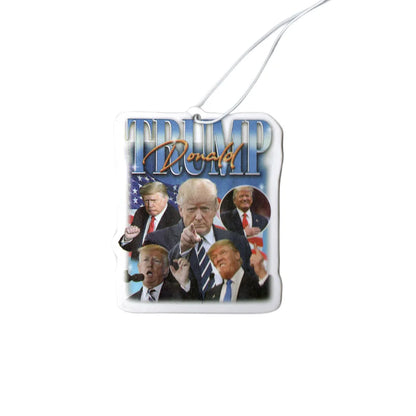 Funny Donald Trump Car Air Freshener – Hanging Rearview Mirror Perfume Absorber, JDM Auto Accessories, Solid Paper Freshener